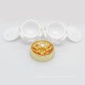 S18  5g 10g In Stock Ready to Ship Double Wall Gold Lid Transparent Body Round Acrylic Cream Jar